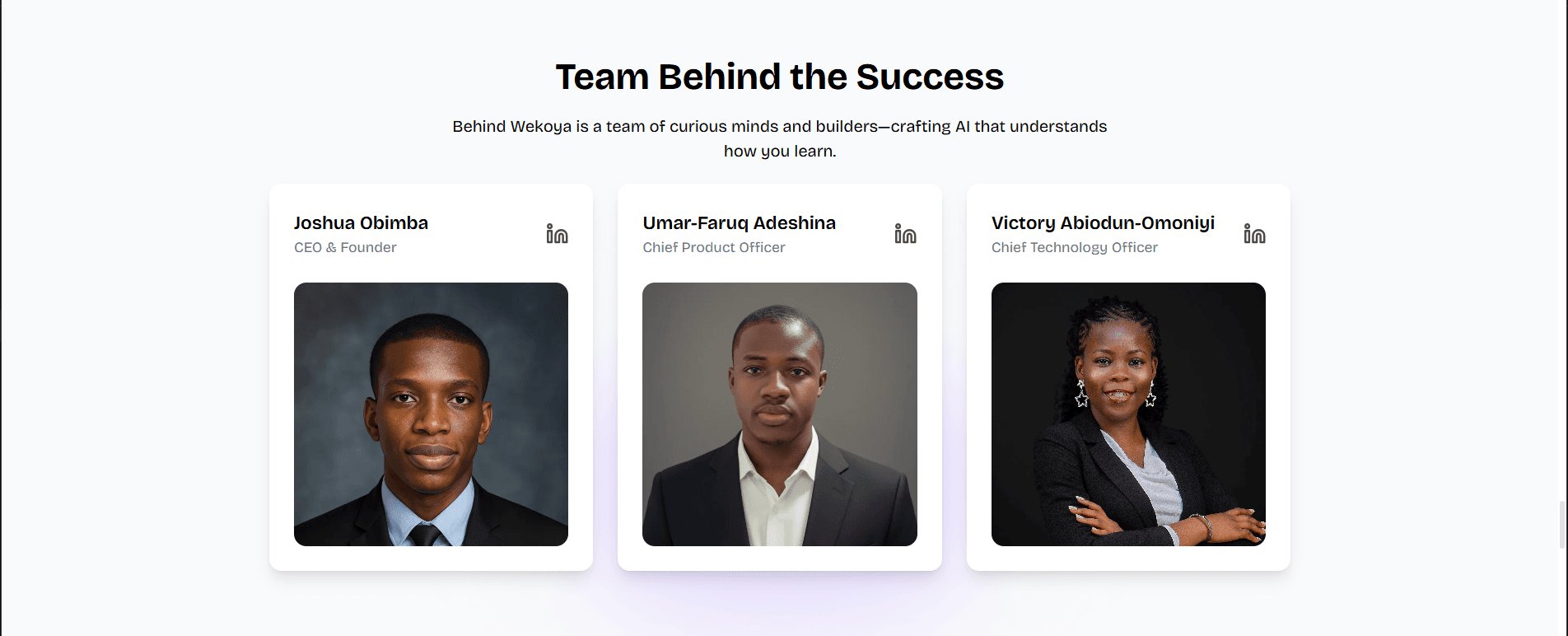 Team behind Wekoya